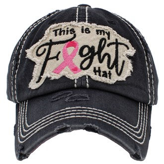 This My Fight  Hat      Pink &  Black