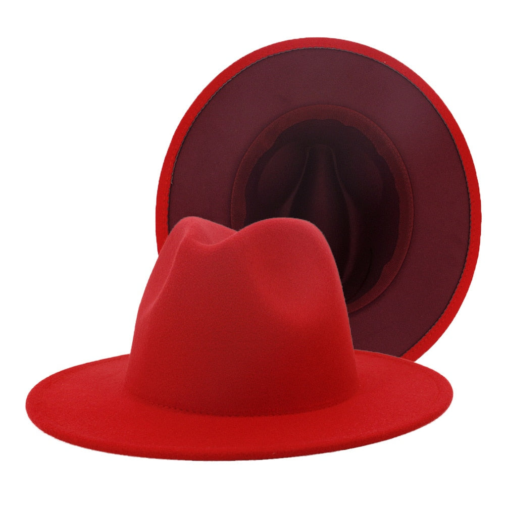 Cherry Wine - Two Color Fedora (Cherry/Burgandy)