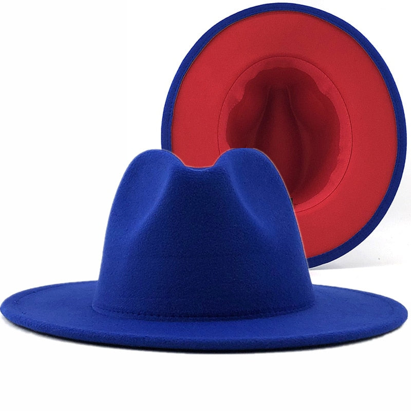 Blue and Red Bottom Fedora